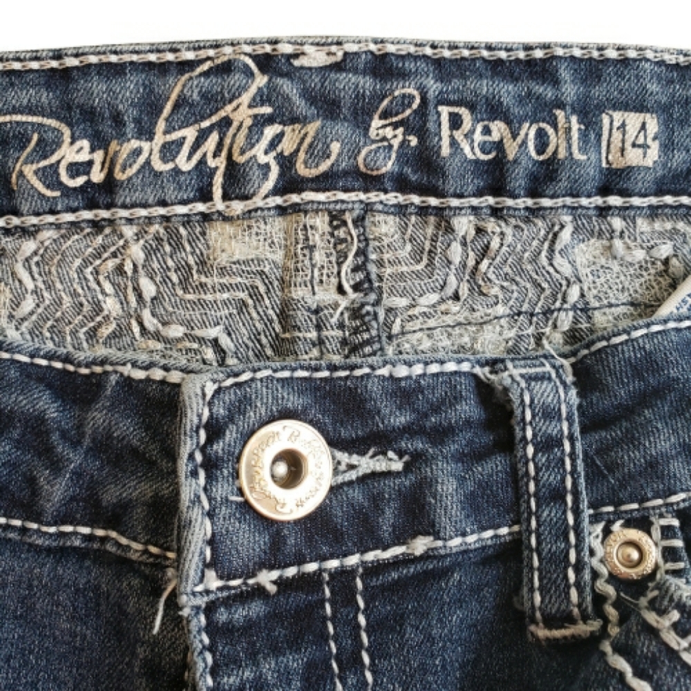 Revolution by Revolt Skinny Jeans Sz 14 Girls - Picture 7 of 9